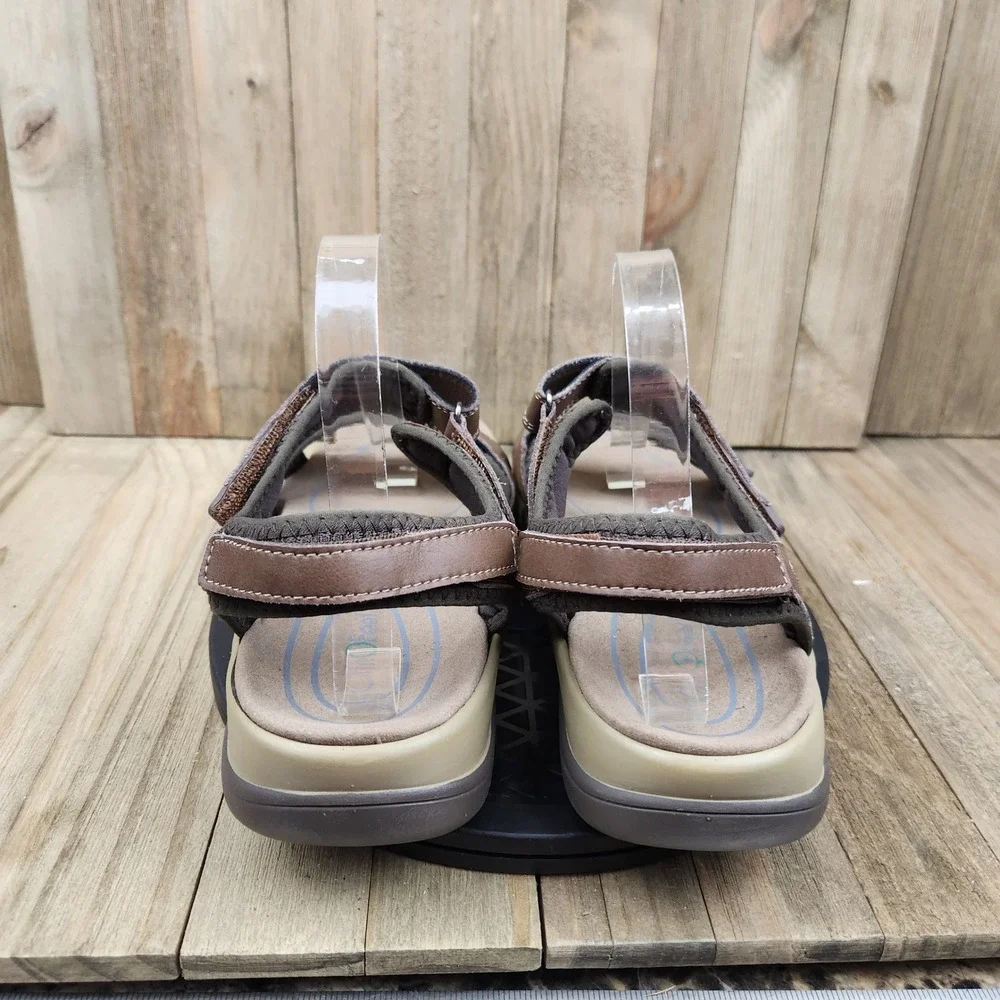 Orthofeet Malibu Orthopedic Sandals Womens size 11 D Wide Brown Leather